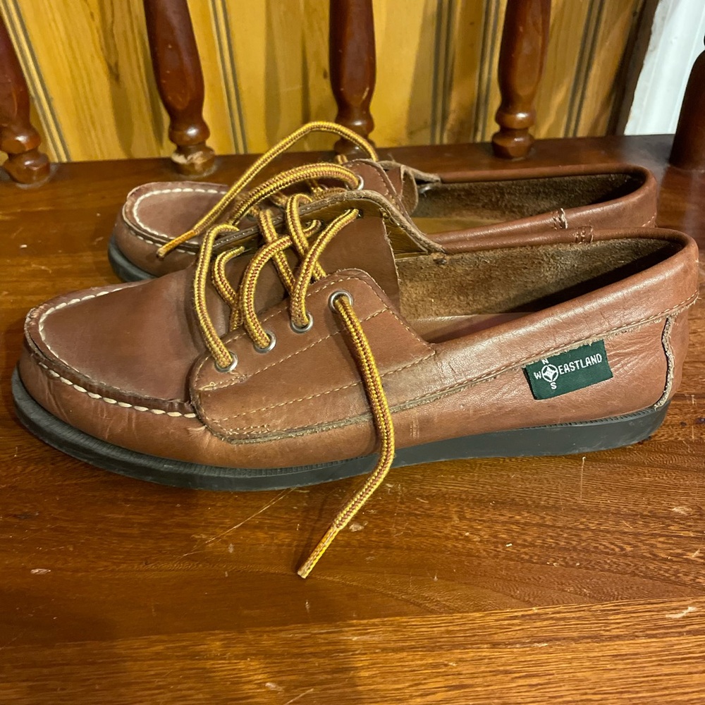 Vintage Eastland Oxford Shoes in Brown Leather Big Kids Youth 8 classic preppy